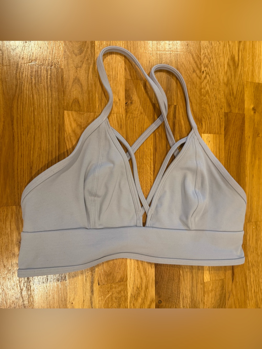 lululemon athletica Light Gray/lavender Strappy Bralette